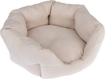Produktbild von Modern Living Kuschelbett Ostuni Katzenbett und Hundebett Beige Ø 50 x H 18 cm