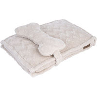 Produktbild von Modern Living Minimalist Hundematte Kuta Beige Polyester Größe XS 60 x 40 x 8 cm