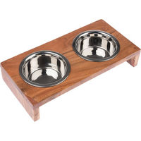 Produktbild von Modern Living Napfbar Nellore aus Holz mit 2 Futternäpfen 850 ml - 850 ml