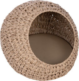 Produktbild von Modern Living Outdoor Katzenkorb Byron Bay aus Bananenblatt in Braun und Beige Ø 46 x H 33 cm