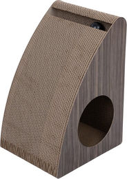 Produktbild von Modern Living Oviedo Dreieckskratzer für Katzen aus Kratzpappe in Beige und Braun L 27 x B 24 x H 39,5 cm