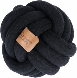 Produktbild von Modern Living Seil-Ball Papua Hundespielzeug aus Baumwolle Schwarz Ø 15 cm