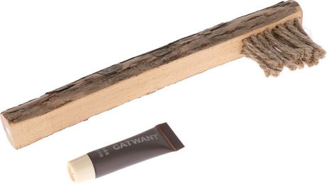 Produktbild von Modern Living Silvervine Zahnbürste Colombo aus Naturholz für Katzen mit Catnip-Spielzeug - 1 Stk.