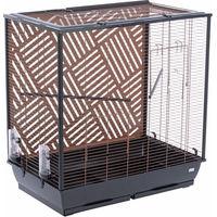 Produktbild von Modern Living Vogelkäfig Industrial aus Draht in Schwarz oder Rot L 81 x B 48 x H 84/102 cm