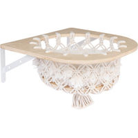 Produktbild von Modern Living Wandliegebett Genoa Hängematte aus Holz in Weiß und Beige L 48 x B 45 x H 32 cm