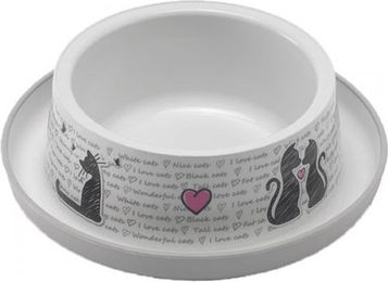 Moderna Cats in Love Futternapf für Katzen aus Kunststoff Weiß 350 ml – Bild 1 von 3