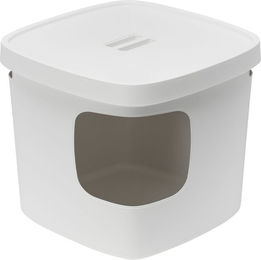 Moderna Katzentoilette Cubana Ecktoilette Weiß aus Kunststoff – Bild 1 von 3