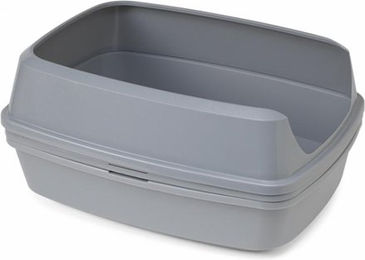 Moderna Katzentoilette Lift to Sift offene Schalentoilette Grau aus Kunststoff 57 x 43 x 27 cm – Bild 1 von 5
