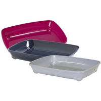 Produktbild von Moderna Katzentoilette Offene Schalentoilette aus Kunststoff Grau 37 cm