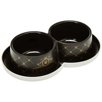 Produktbild von Moderna Luxurious Pets Double Trendy Dinner Futternapf aus Keramik in Lila und Schwarz