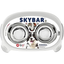 Moderna Skybar Doppelter Napfhalter aus Kunststoff in Weiß Größe M – Bild 1 von 3