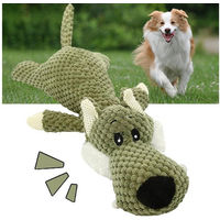 Produktbild von MODFU Hundespielzeug Kauspielzeug aus Baumwolle mit Quietschfunktion für kleine und mittelgroße Hunde Grün 1-tlg