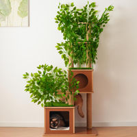 Produktbild von MODFU Katzenbaum 175 cm XXL Katzenkratzbaum mit 2 Katzenhöhlen und Sisal-Kratzstämmen in Braun und Grün