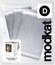 Modkat XL Front-Entry Katzentoilettenauskleidung Type D Grau 3er Pack – Bild 1 von 4