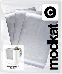 Modkat XL Top-Entry Katzentoilettenauskleidung Type C Grau 3er Pack – Bild 1 von 4