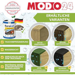 MODO24 Igelhaus aus FSC Holz in Braun mit Labyrintheingang und wetterfestem Dach – Bild 1 von 7