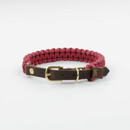 Molly & Cody Hundehalsband Touch of Leather aus Leder Gold/Rotwein Größe S – Bild 1 von 1