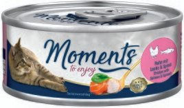 MOMENTS Adult Katzen-Filets Huhn mit Lachs und Spinat 12x70 g ohne Farb- und Aromastoffe - 12 x 70 g – Bild 1 von 3