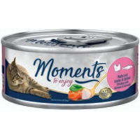 Produktbild von MOMENTS Adult Katzen-Filets Huhn mit Lachs und Spinat 12x70 g ohne Farb- und Aromastoffe - 12 x 70 g