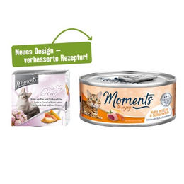 MOMENTS Adult Katzenfutter Huhn mit Ente und Süßkartoffeln Stückchen in Sauce 12x70 g - 12 x 70 g – Bild 1 von 2