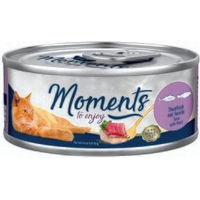 Produktbild von MOMENTS Adult Katzenleckerli Thunfisch mit Forelle in Sauce 12x70 g ohne Farb- und Aromastoffe - 12 x 70 g