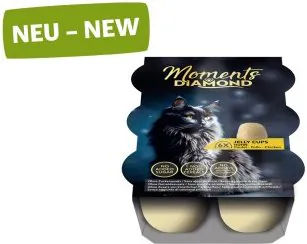 Produktbild von MOMENTS Diamond Katze Snack Jelly Cups Huhn 48x22 g