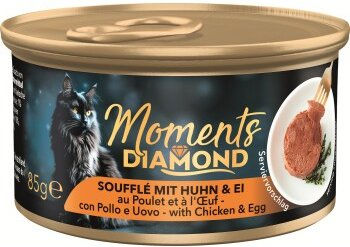 Produktbild von MOMENTS Diamond Nassfutter Katze Adult Mousse Huhn mit Thunfisch getreidefrei 12x85 g - 12 x 85 g