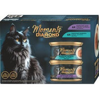 Produktbild von MOMENTS DIAMOND Nassfutter Katze Adult Mousse mit Thunfisch und Lachs getreidefrei 12x85 g - 12 x 85 g