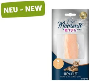 Produktbild von MOMENTS Filet Snack für Kitten Huhn Monoprotein ohne Farb- und Aromastoffe 20x15 g