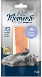 Produktbild von MOMENTS Filet Snack Lachs Leckerli für Katzen Adult 10x30 g - 10 x 30 g