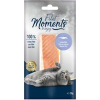 Produktbild von MOMENTS Filet Snack Lachs Leckerli für Katzen Adult 10x30 g - 10 x 30 g