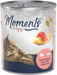 Produktbild von MOMENTS Katzen Nassfutter Adult Filets Huhn und Thunfisch 6 x 220g ohne Farb- und Aromastoffe - 6 x 220 g