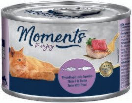 Produktbild von MOMENTS Katzen Nassfutter Adult Thunfisch mit Forelle Filets getreidefrei 24x140 g - 24 x 140 g