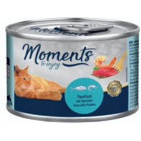 Produktbild von MOMENTS Katzen Nassfutter Adult Thunfisch mit Garnelen Filets getreidefrei 6x140 g - 6 x 140 g