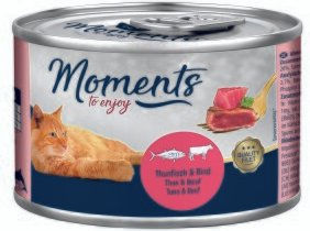 Produktbild von MOMENTS Katzen Nassfutter Adult Thunfisch und Rind Filets getreidefrei 24x140 g - 24 x 140 g