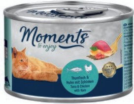 Produktbild von MOMENTS Katzenfutter Adult Filets Thunfisch Huhn getreidefrei 6x140 g - 6 x 140 g