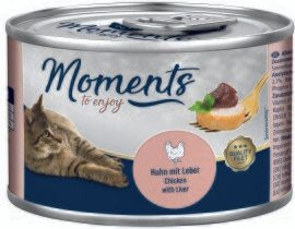 Produktbild von MOMENTS Katzenfutter Adult Huhn mit Leber getreidefrei 6x140 g - 6 x 140 g