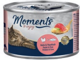 MOMENTS Katzenfutter Adult Huhn und Thunfisch getreidefrei 6x140 g - 6 x 140 g – Bild 1 von 2
