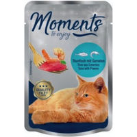 Produktbild von MOMENTS Katzenfutter Adult Thunfisch mit Garnelen Filets 24x70 g ohne Farb- und Aromastoffe - 24 x 70 g