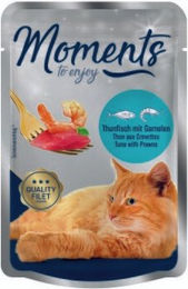 MOMENTS Katzenfutter Adult Thunfisch mit Garnelen in Sauce 12x70 g - 12 x 70 g – Bild 1 von 3