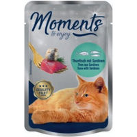 Produktbild von MOMENTS Katzenfutter Adult Thunfisch mit Sardinen in Sauce, 12x70 g - 12 x 70 g