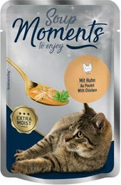 Produktbild von MOMENTS Katzensuppe Huhn mit Stückchen in Sauce Adult 12x40 g - 12 x 40 g