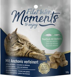 Produktbild von MOMENTS Leckerli Filet Bites Thunfisch und Sardellen 50 g