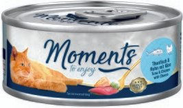 Produktbild von MOMENTS Leckerli Filets Thunfisch und Huhn für Adult Katzen 48x70 g ohne Farb- und Aromastoffe sowie Konservierungsstoffe - 48 x 70 g
