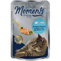 Produktbild von MOMENTS Soup Nassfutter Katze Adult Huhn und Thunfisch 12x40 g - 12 x 40 g
