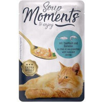 Produktbild von MOMENTS Soup Nassfutter Katze Adult Thunfisch und Garnelen 12x40 g - 12 x 40 g
