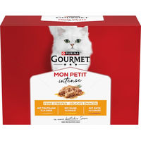 Produktbild von Mon Petit Gourmet Mixpaket Katzenfutter Adult Stückchen in Sauce Ente Huhn Truthahn 12 x 50 g