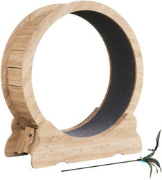 Mondeer Katzenlaufrad Intelligenzspielzeug aus Holz mit leisem Scrollrad und Sicherheitsschloss-Design – Bild 1 von 5