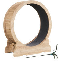 Produktbild von Mondeer Katzenlaufrad Intelligenzspielzeug aus Holz mit leisem Scrollrad und Sicherheitsschloss-Design