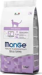 Monge Cat Sterilised Adult Katzenfutter Huhn Monoprotein 1,5 kg - 1,5 kg – Bild 1 von 2